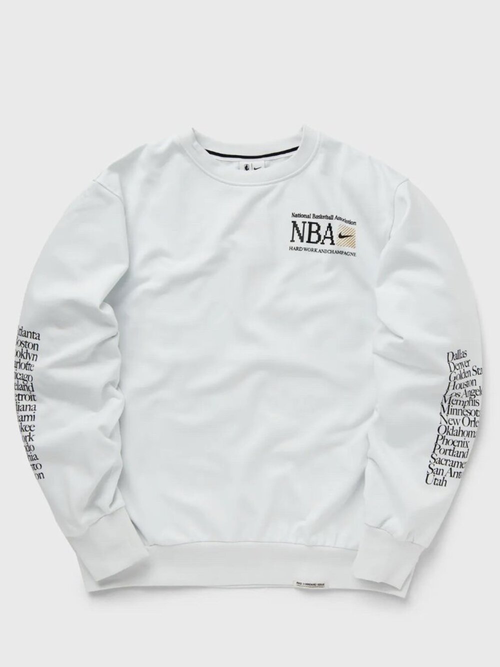 Nike Team 31 Standard Issue Dri-FIT NBA CrewNeck Top Hardwork & Champagne Small